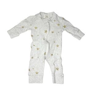 Owlivia Gold Stars Print Romper Size 0-3 Months